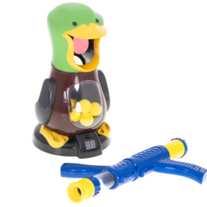 Głodna kaczka strzelanie do celu gra zręcznościowa zestaw pistolet i kulki