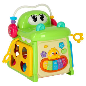 Kostka edukacyjna sorter z pianinkiem 4w1