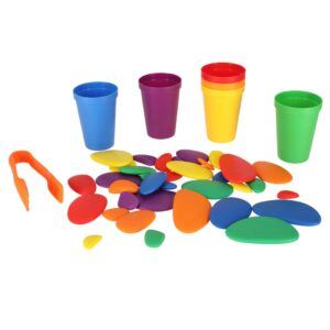 Kamyki kreatywne kolorowe układanka 65 el.