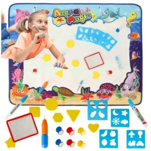 Mata wodna do malowania rysowania wodą XXL pieczątki szablony zestaw 100 cm x 80 cm