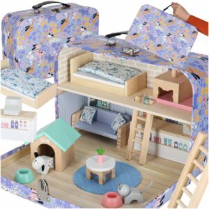 Domek w walizce hotel spa dla zwierząt mebelki figurki