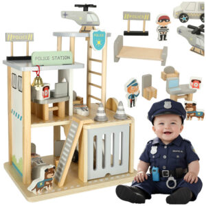 Parking garaż komisariat policji tor + radiowóz helikopter