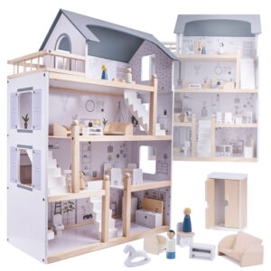 Domek dla lalek drewniane mebelki 80 cm